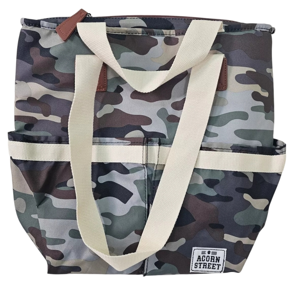 Camouflage Acorn Street Cooler Tote with Spacious Design and Durable Straps